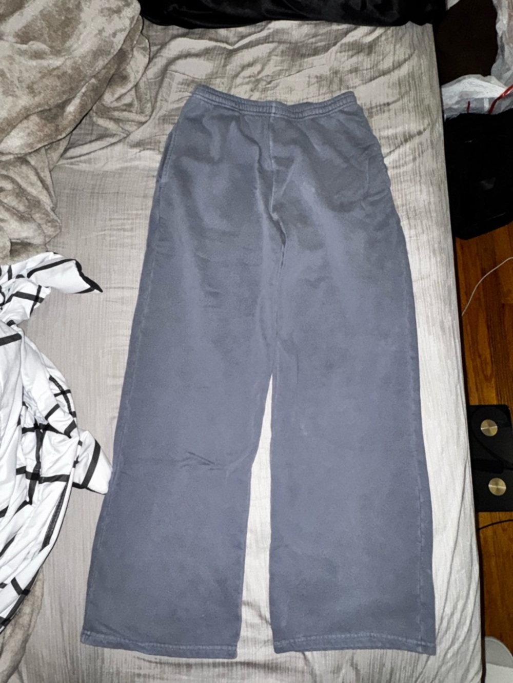 Brandy Melville Dusty Blue Wide-Leg sweatpants